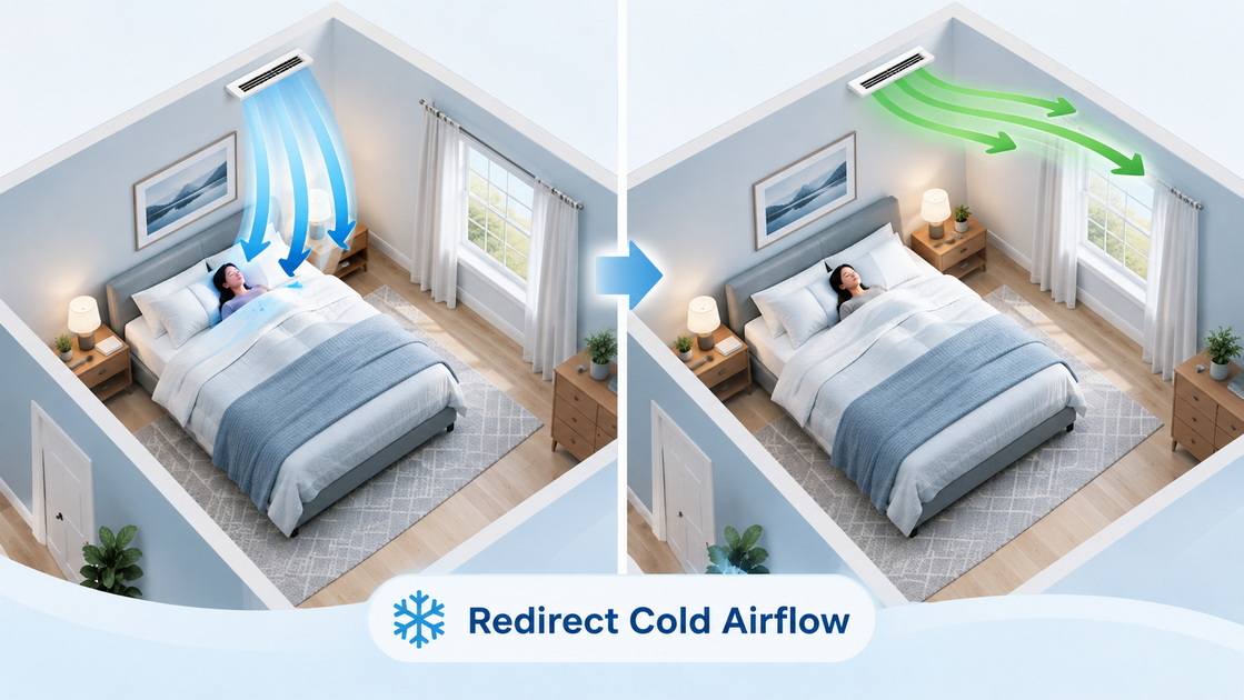 2Direct AC Airflow In Bedroom 2Direct AC Airflow In Bedroom