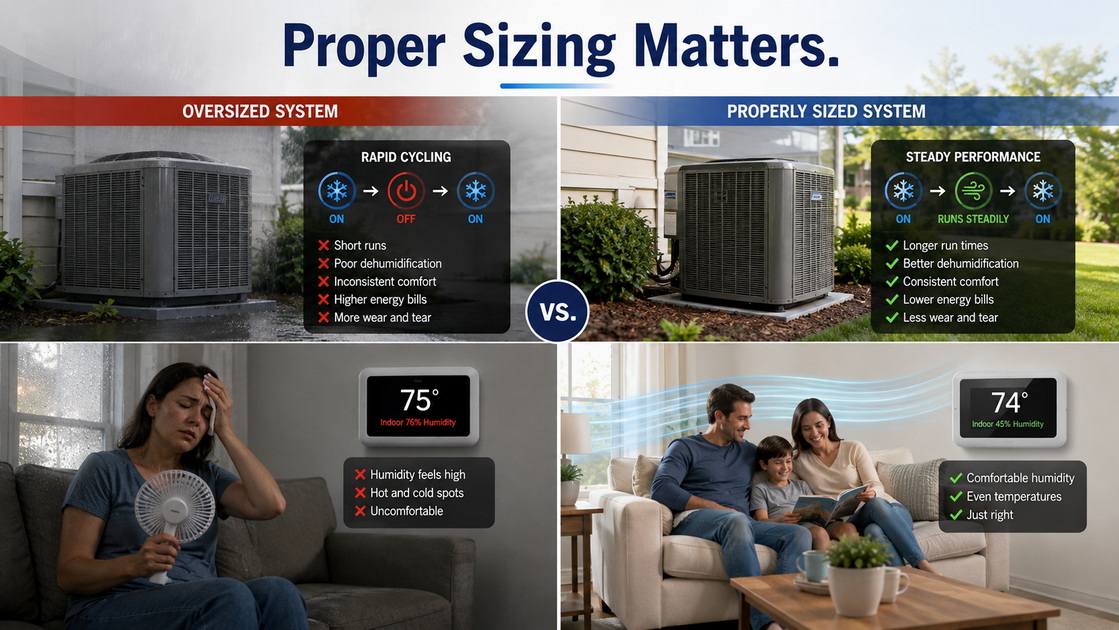 3Proper HVAC Sizing Comparison 3Proper HVAC Sizing Comparison