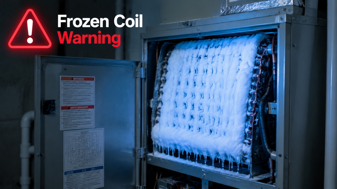 3Frozen Evaporator Coil Warning 3Frozen Evaporator Coil Warning
