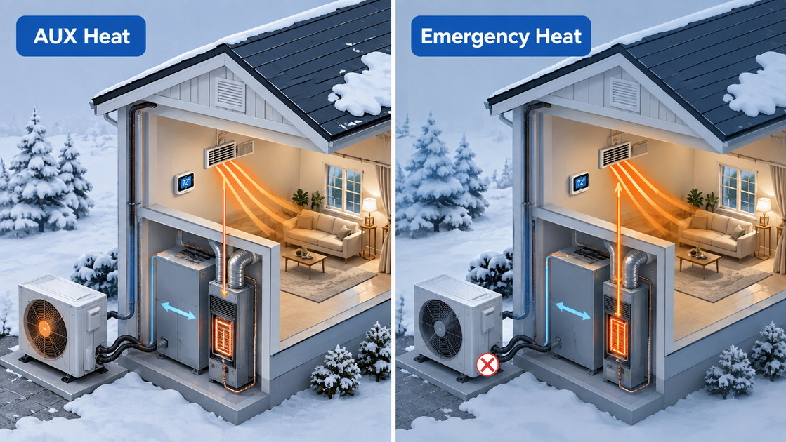 1Auxiliary Heat And Emergency Heat Comparison 1Auxiliary Heat And Emergency Heat Comparison