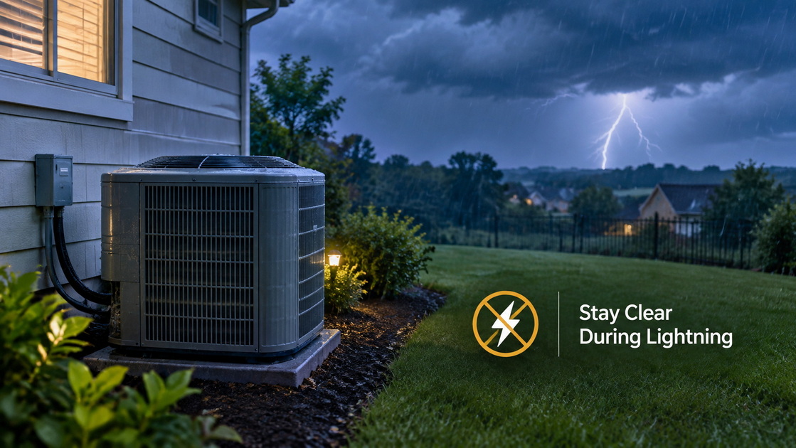2Lightning Safety Around Outdoor HVAC Units 2Lightning Safety Around Outdoor HVAC Units