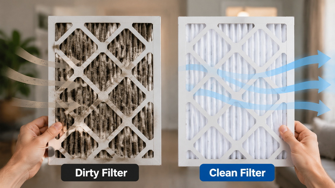 2Clean And Dirty AC Filter Comparison 2Clean And Dirty AC Filter Comparison