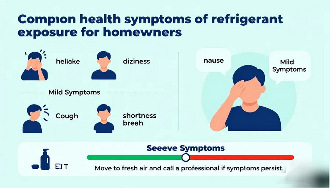 Freon Leak Health Symptoms Infographic Freon Leak Health Symptoms Infographic