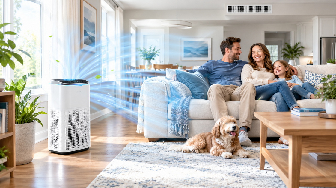 1Air Purifier Placement In Modern Living Room 1Air Purifier Placement In Modern Living Room