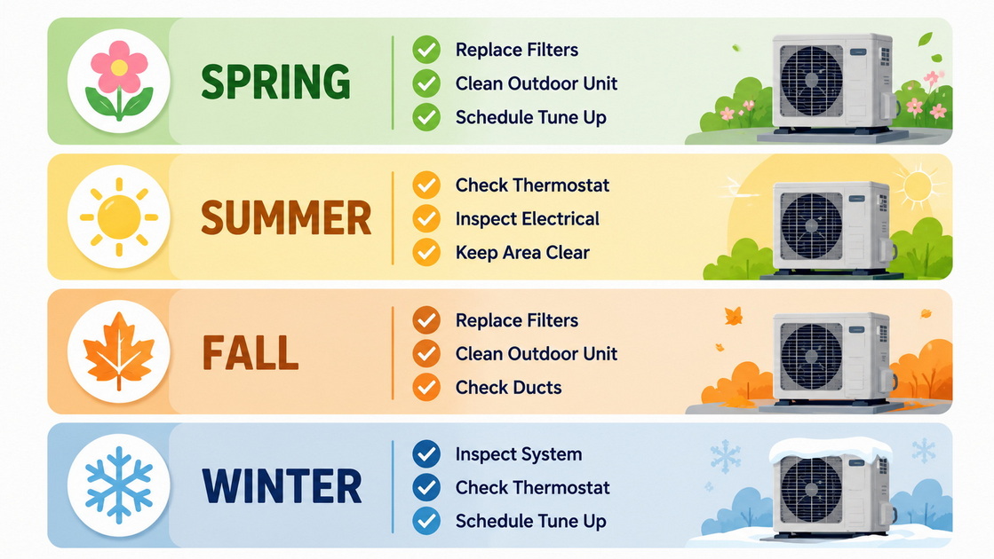 3Seasonal AC Maintenance Infographic 3Seasonal AC Maintenance Infographic