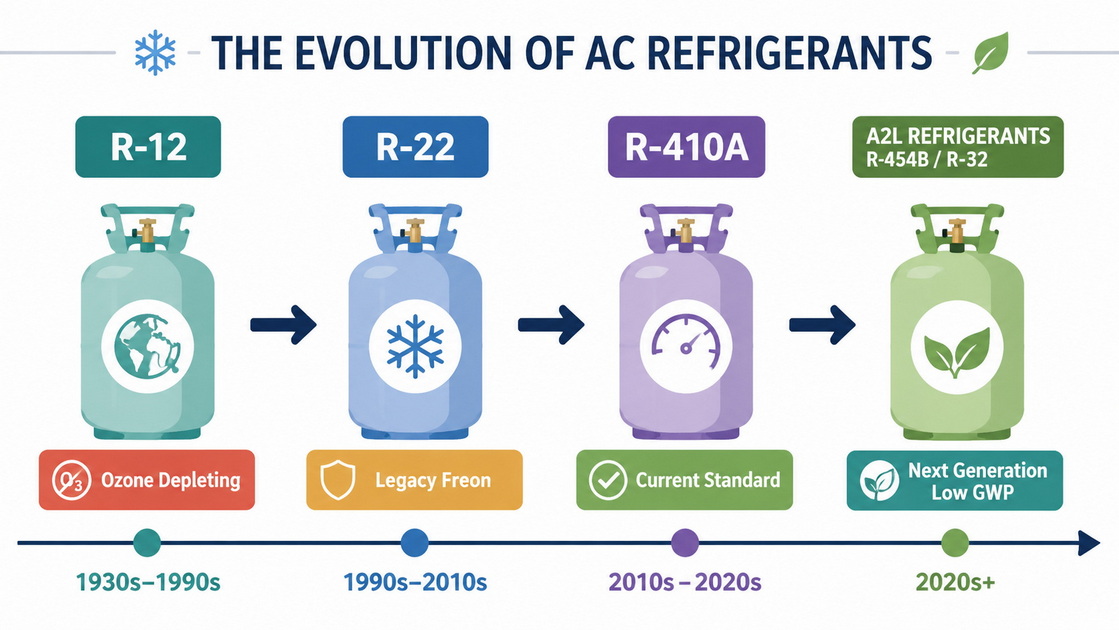 2Refrigerant Evolution Timeline 2Refrigerant Evolution Timeline