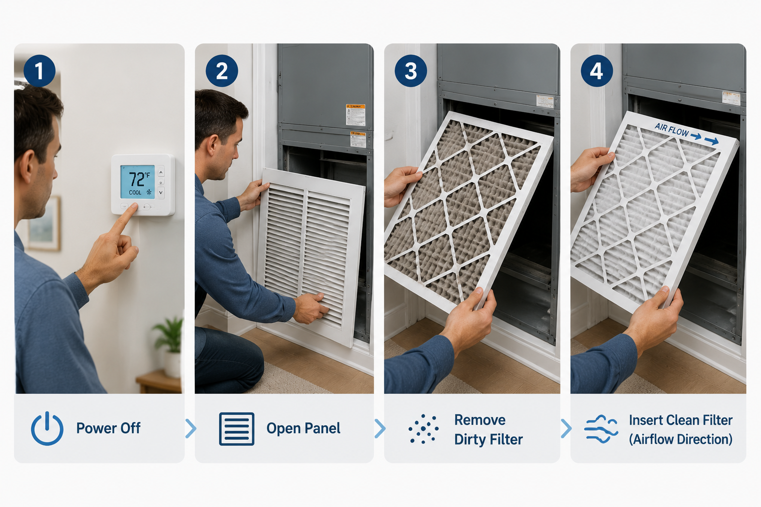 3 Safe AC Filter Check Steps 3 つの安全な AC フィルターのチェック手順