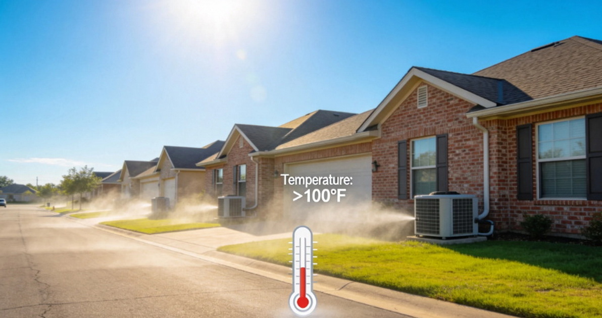 Arlington Texas Residential Neighborhood Summer Heat Wave Arlington Texas Residential Neighborhood Summer Heat Wave