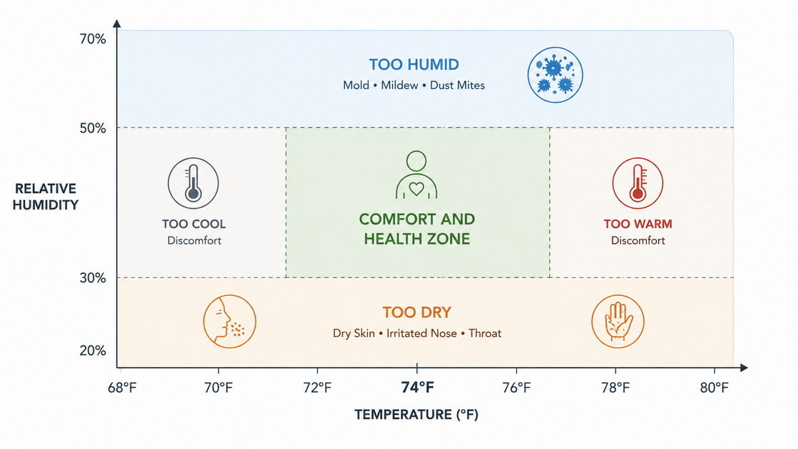 4Ideal Temperature And Humidity Zone 4Ideal Temperature And Humidity Zone