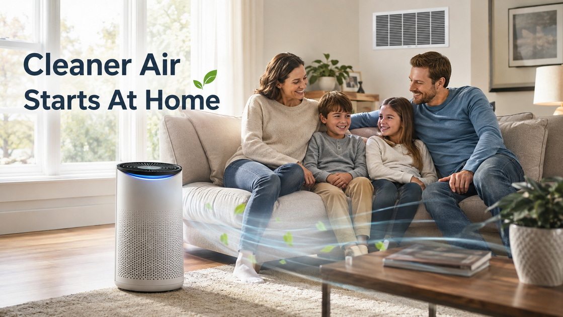 1Family Enjoying Clean Indoor Air 1Family Enjoying Clean Indoor Air