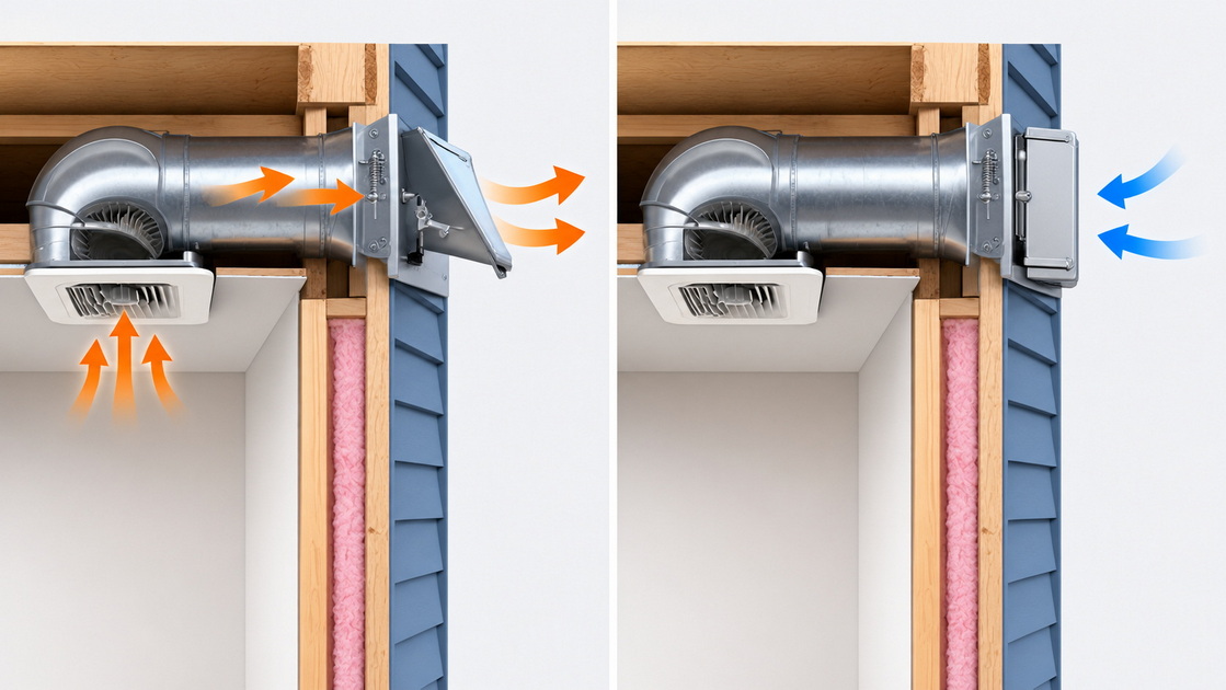 2Backdraft Damper Open And Closed 2Backdraft Damper Open And Closed