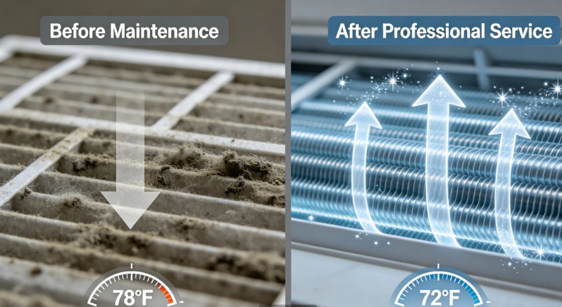 AC Maintenance Before and After Comparison AC Maintenance Before and After Comparison