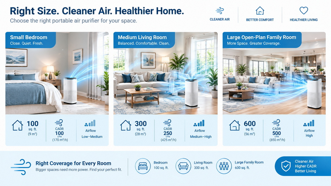 3CADR Air Purifier Sizing Chart 3CADR Air Purifier Sizing Chart