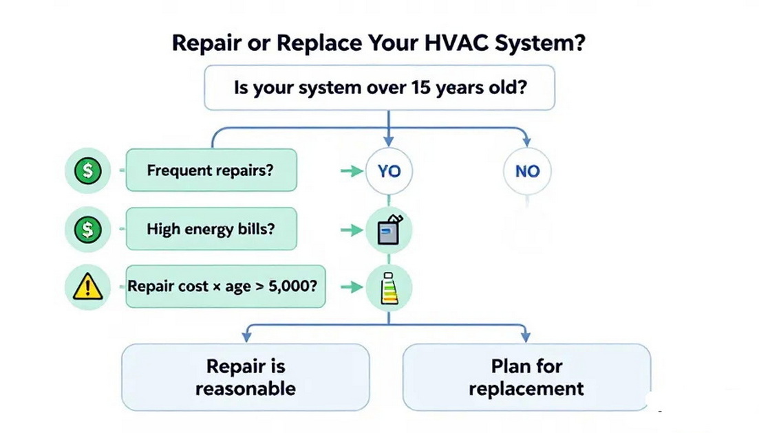 HVAC Repair Or Replace Flowchart HVAC Repair Or Replace Flowchart