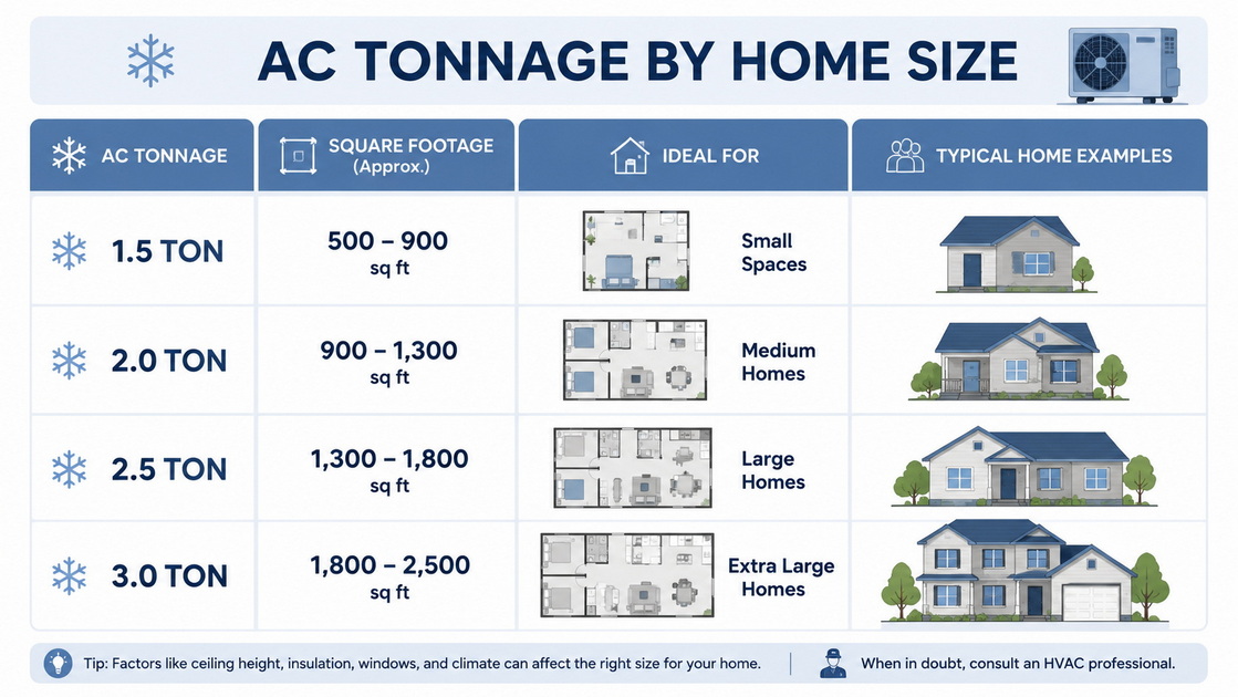 2Ac Tonnage Size Chart 2Ac Tonnage Size Chart