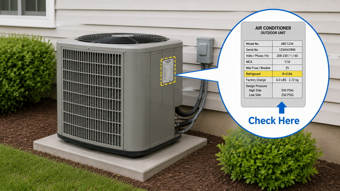 3Find Your AC Refrigerant Label 3Find Your AC Refrigerant Label