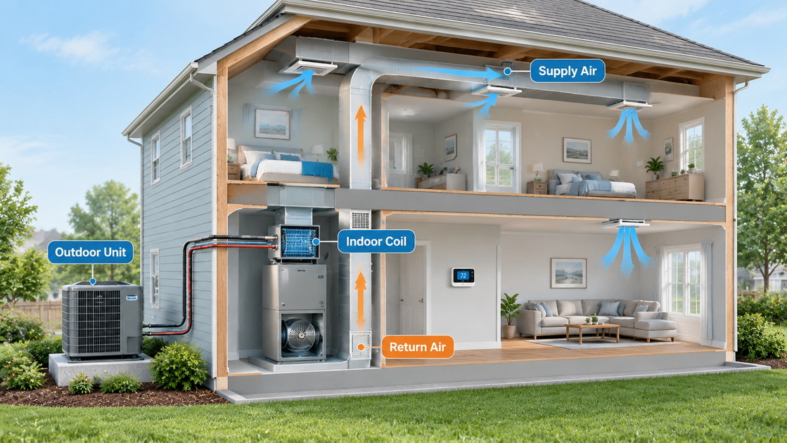 2Matched Central Air Conditioning System 2Matched Central Air Conditioning System