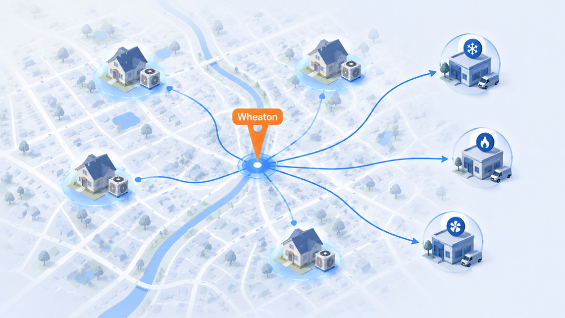 3Wheaton HVAC Service Map