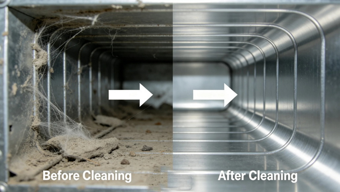 Duct Cleaning Before After