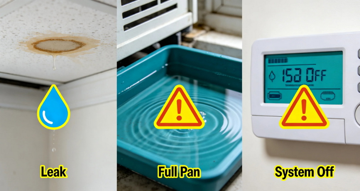 AC Drain Line Warning Signs