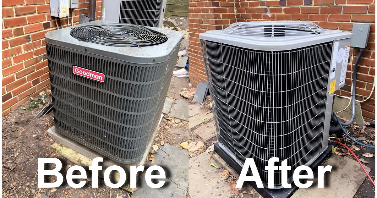 Before And After Outdoor HVAC Condenser Upgrade Comparison.jpg