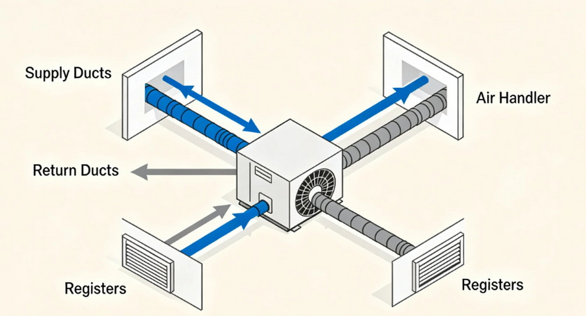 HVAC Duct System Diagram