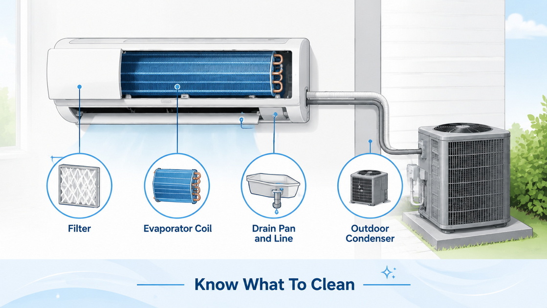 2Air Conditioner Cleaning Diagram