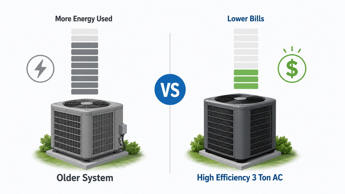 Three Ton AC Energy Savings