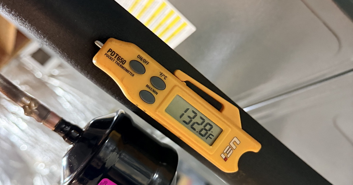 Refrigerant Line Temperature Verification With Sanhua Filter Drier.jpeg