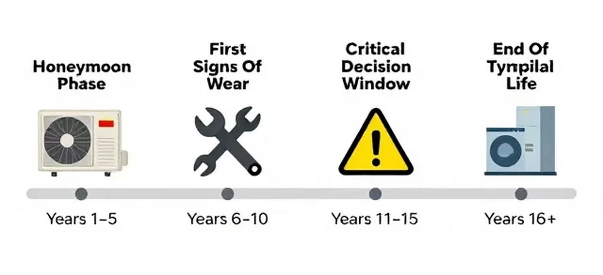 HVAC System Lifecycle Timeline
