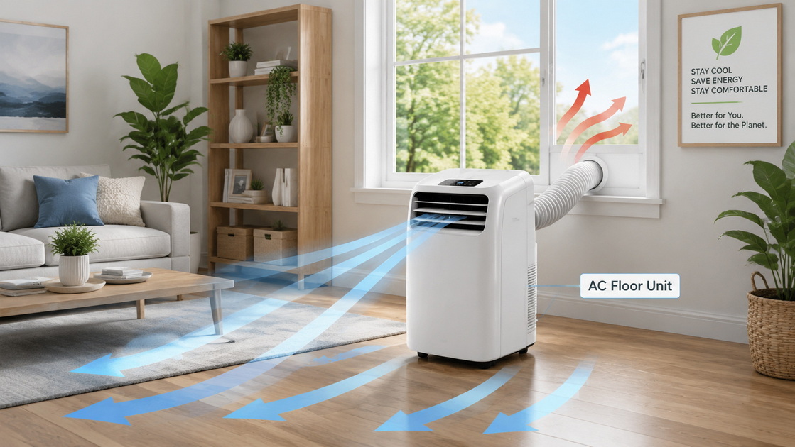 현대 거실의 1AC 바닥 유닛