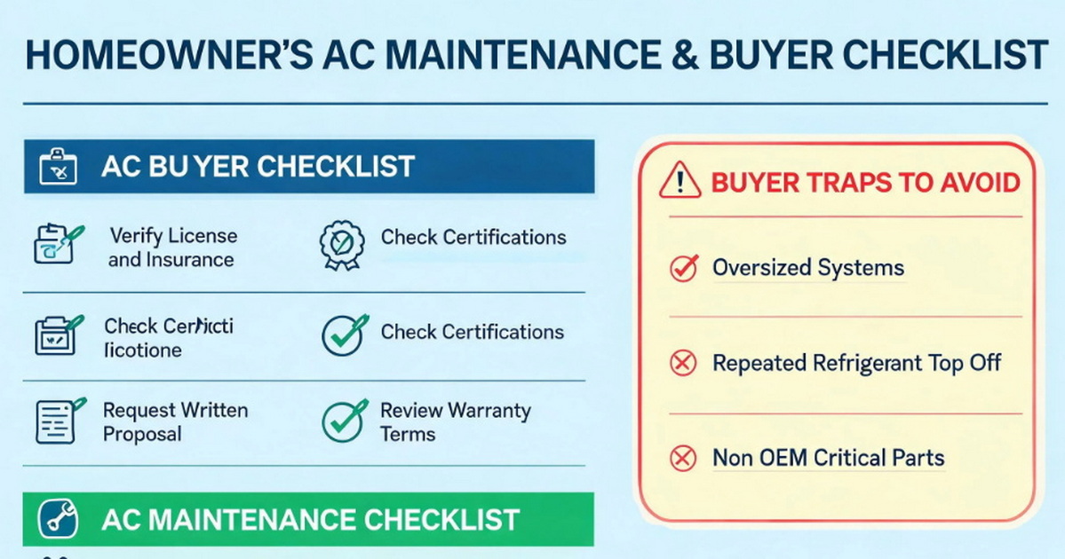 AC Maintenance And Buyer Checklist