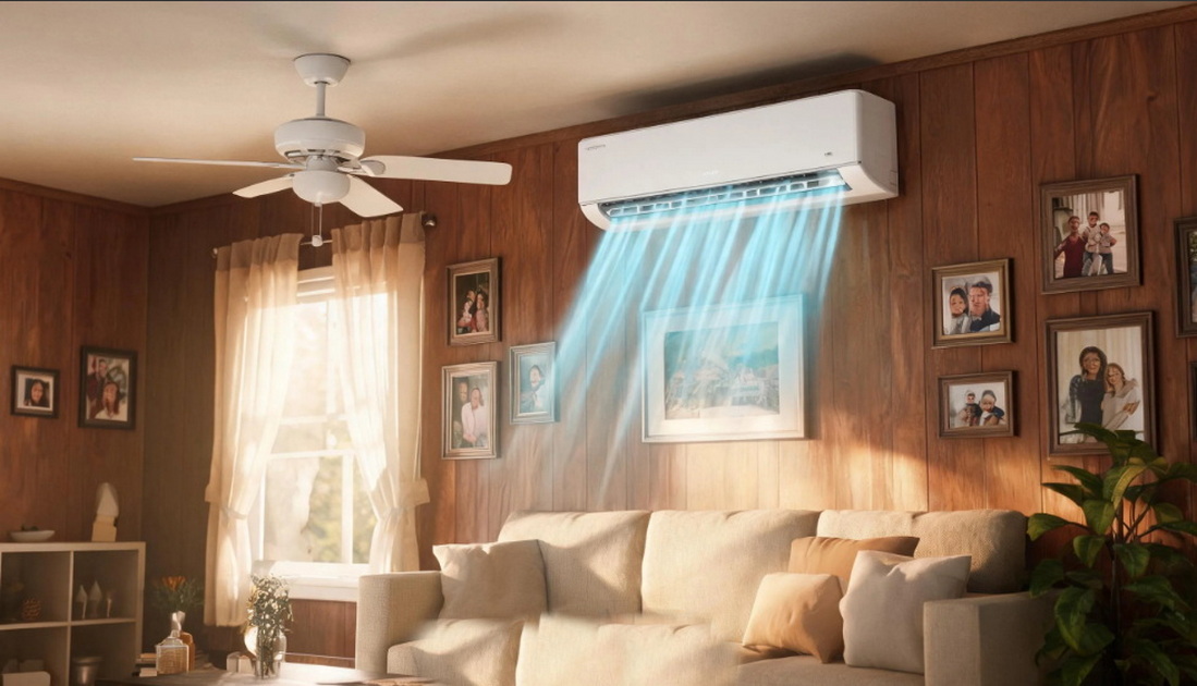 Ductless Mini Split Indoor Unit Living Room