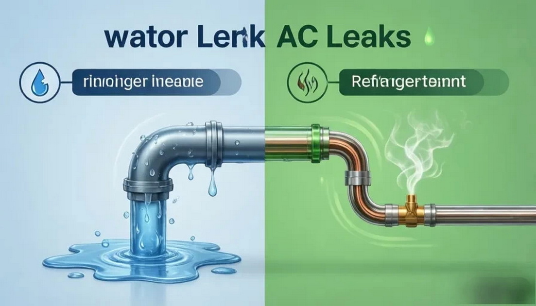 AC Leak Types Comparison Infographic