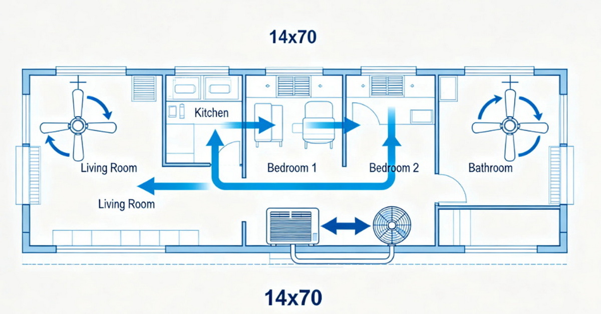 Mobile Home Floor Plan Airflow Diagram