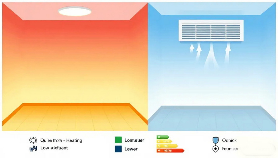 Radiant Vs Forced Air Comparison Infographic