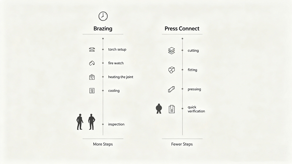 3Press Connect Vs Brazing Work Flow