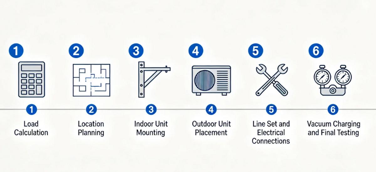 Split AC Installation Steps