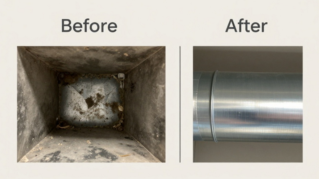 Before And After Clean Air Duct