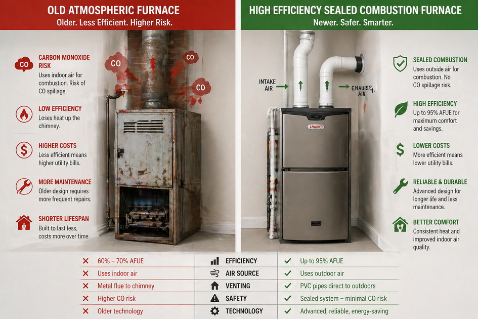 Old Versus High Efficiency Furnace Comparison