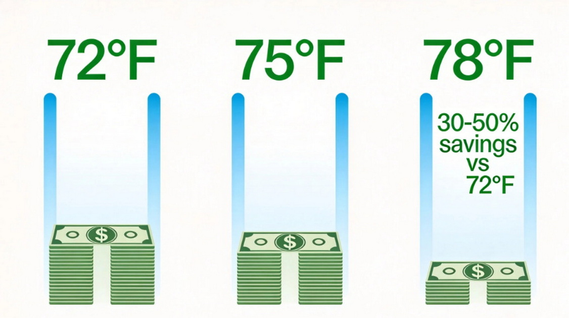 Energy Savings Comparison Chart Infographic