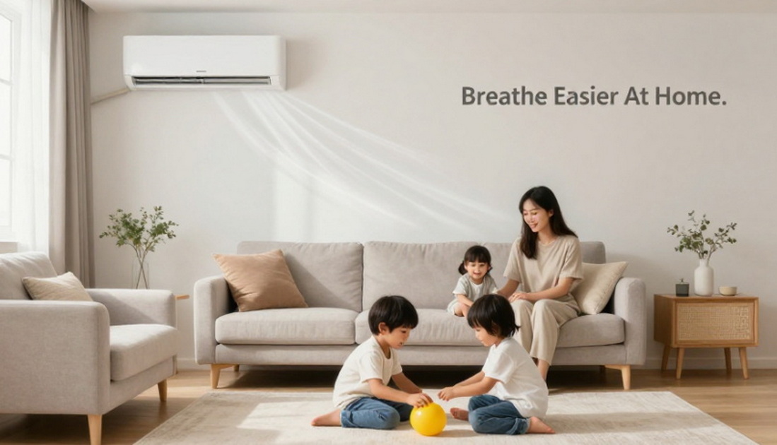 Family Enjoying Clean Indoor Air