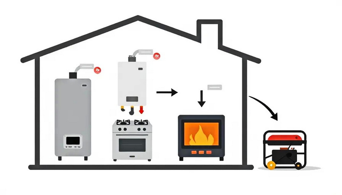 Home Carbon Monoxide Sources Diagram