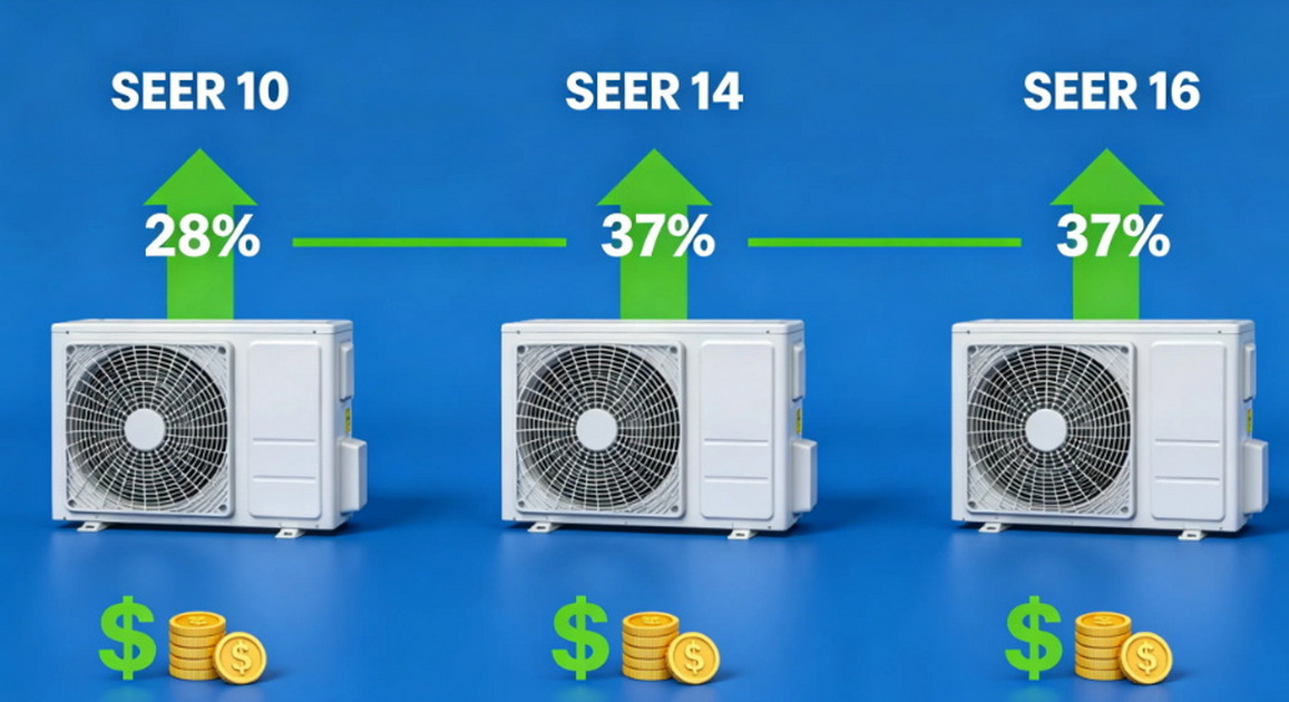  SEER Rating Energy Efficiency Chart