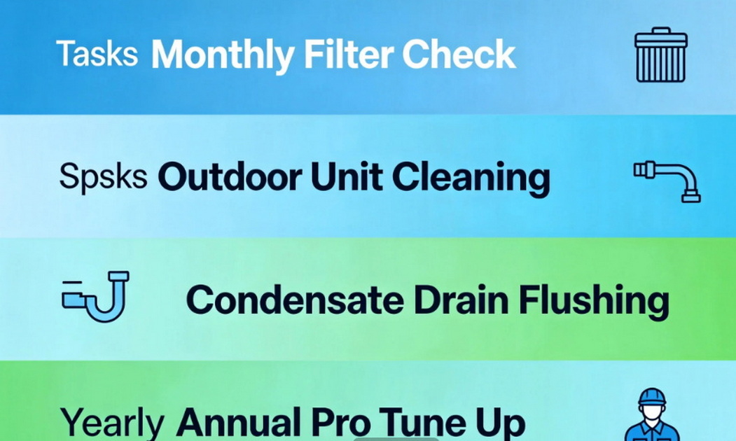 AC Maintenance Timeline Infographic