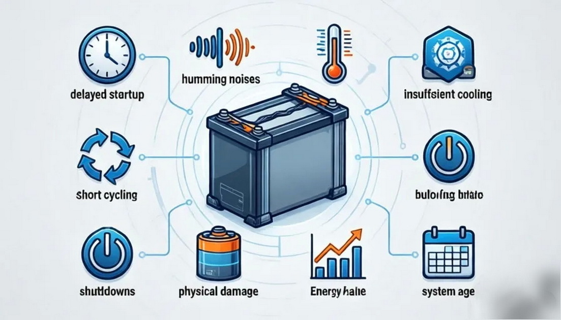 AC Capacitor Warning Signs Infographic