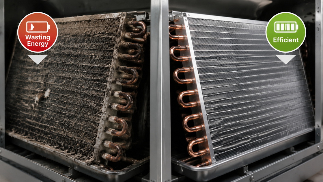 2Dirty Versus Clean Evaporator Coil
