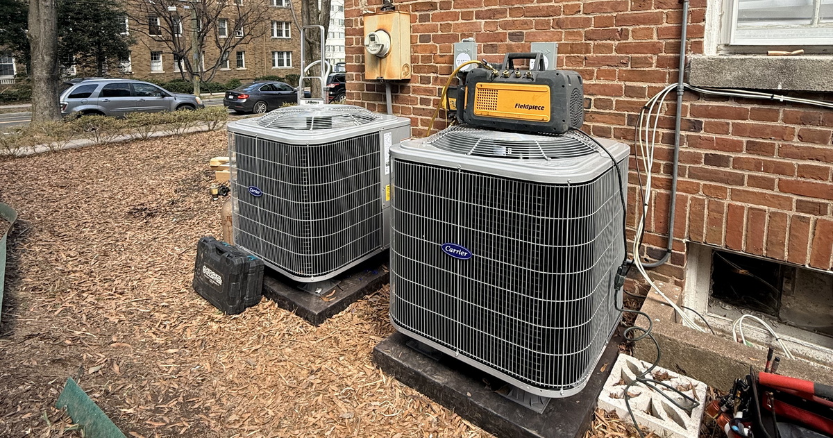 Dual Carrier Outdoor Condenser Units Installation In Maryland.jpeg
